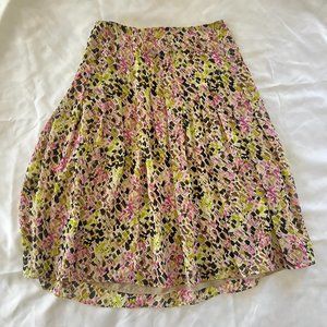Liz Claiborne Floral Midi Pleated Skirt